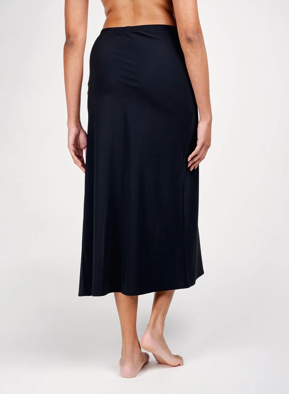 Basics Long Straight Skirt in Black