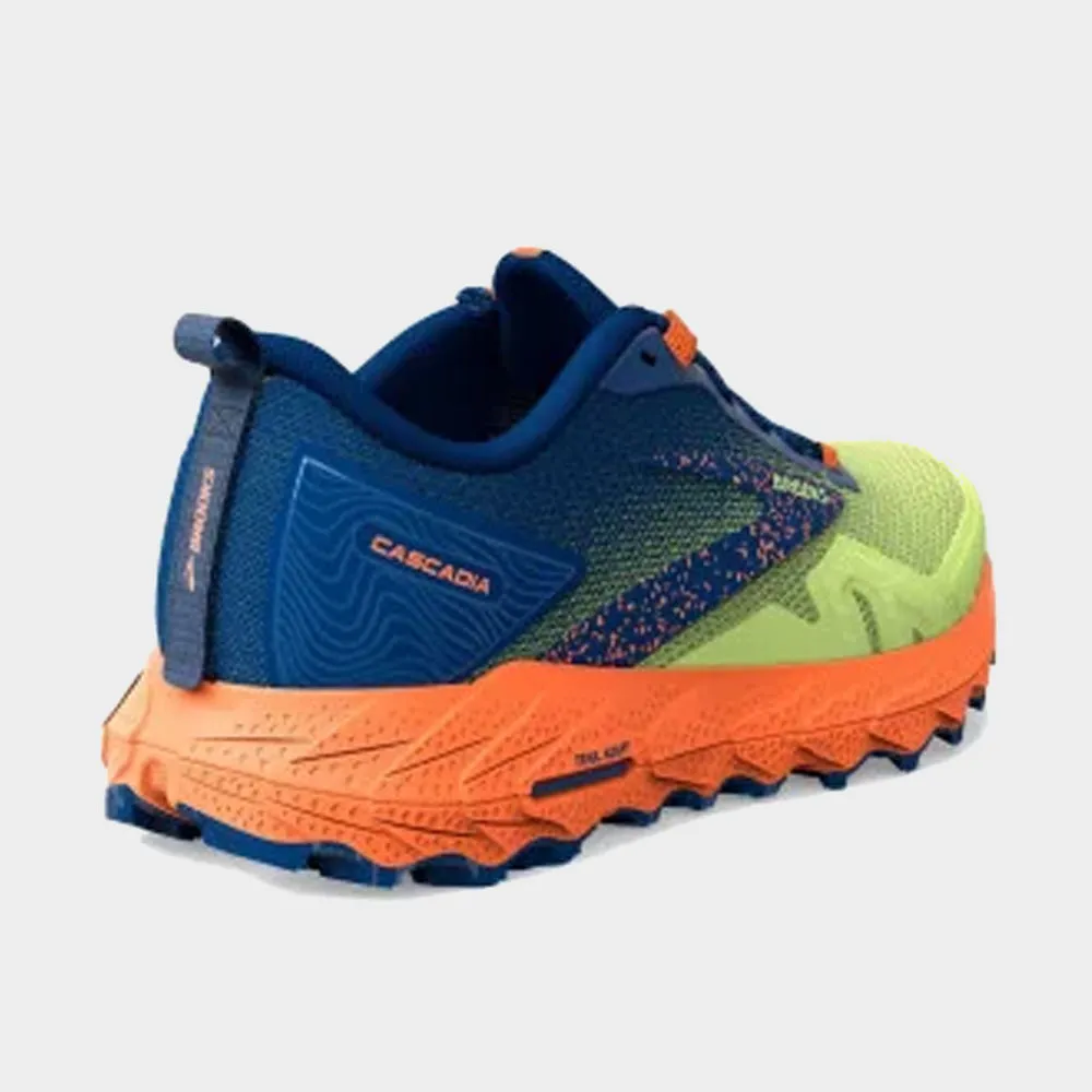 Brooks Mens Cascadia 17 Trail Running Blue/green _ 180757 _ Blue