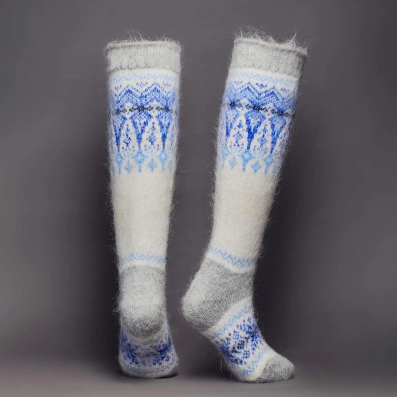 Enchanted Icicles | Heavy Goat Wool | Women's Knee-High