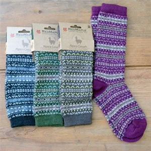 Fair Isle Crew Socks