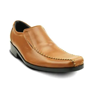 Leather Shoes City Oxford Executive Flat Thread Beige