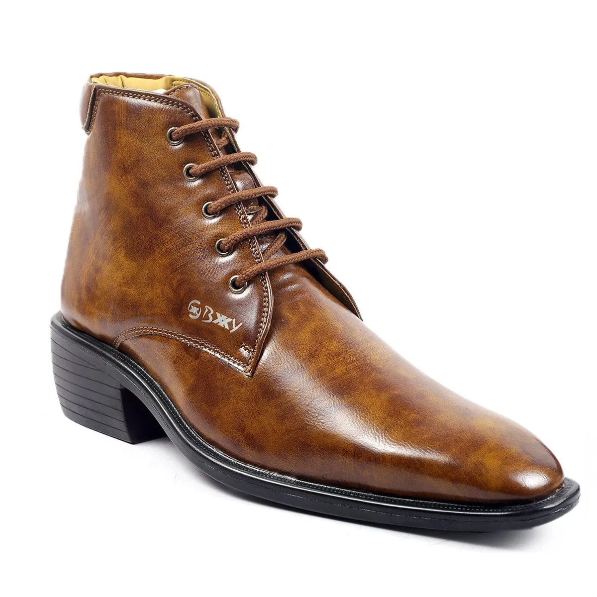 Men's Formal Height Increasing Derby Lace-up Ankle Boots