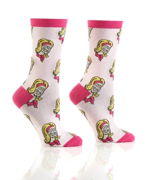 "Cool Mom" Cotton Dress Crew Socks by YO Sox - Medium - SALE