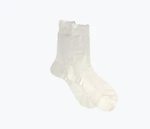 SILK RIBBED LAMINATED SOCKS