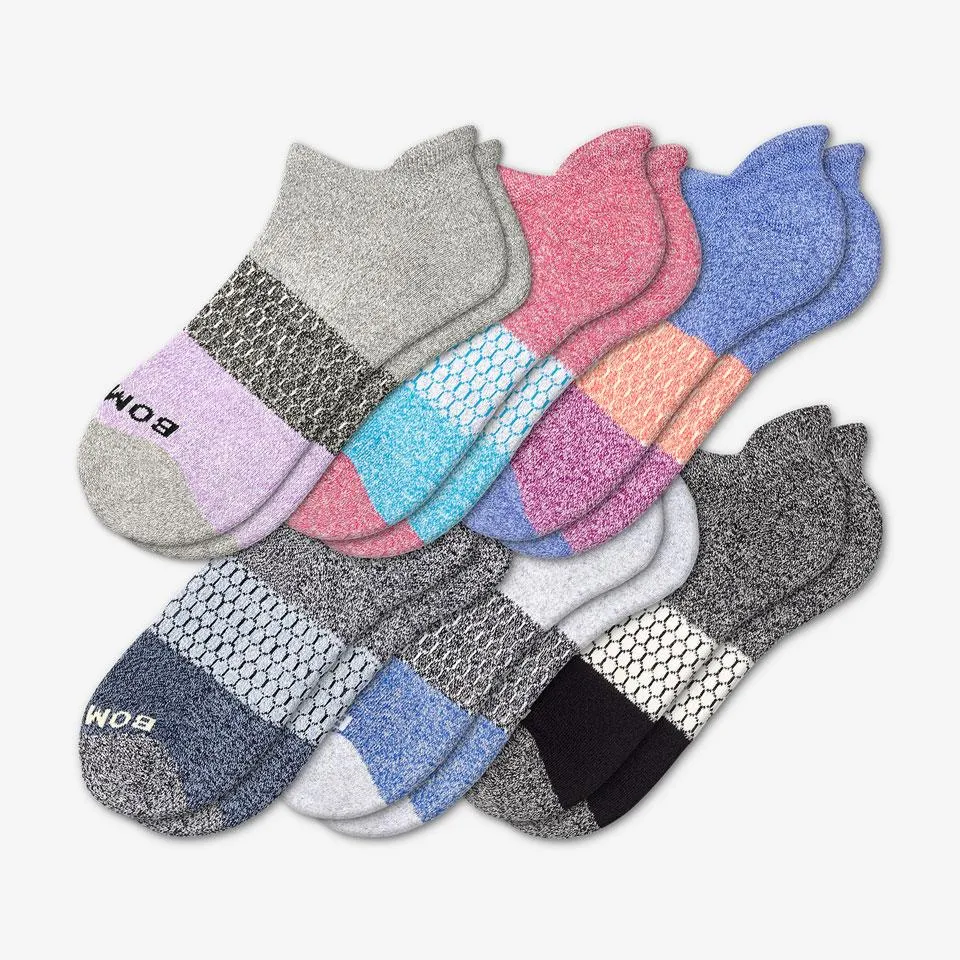 Women's Tri-Block Marl Ankle Sock 6-Pack