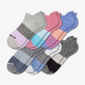 Women's Tri-Block Marl Ankle Sock 6-Pack